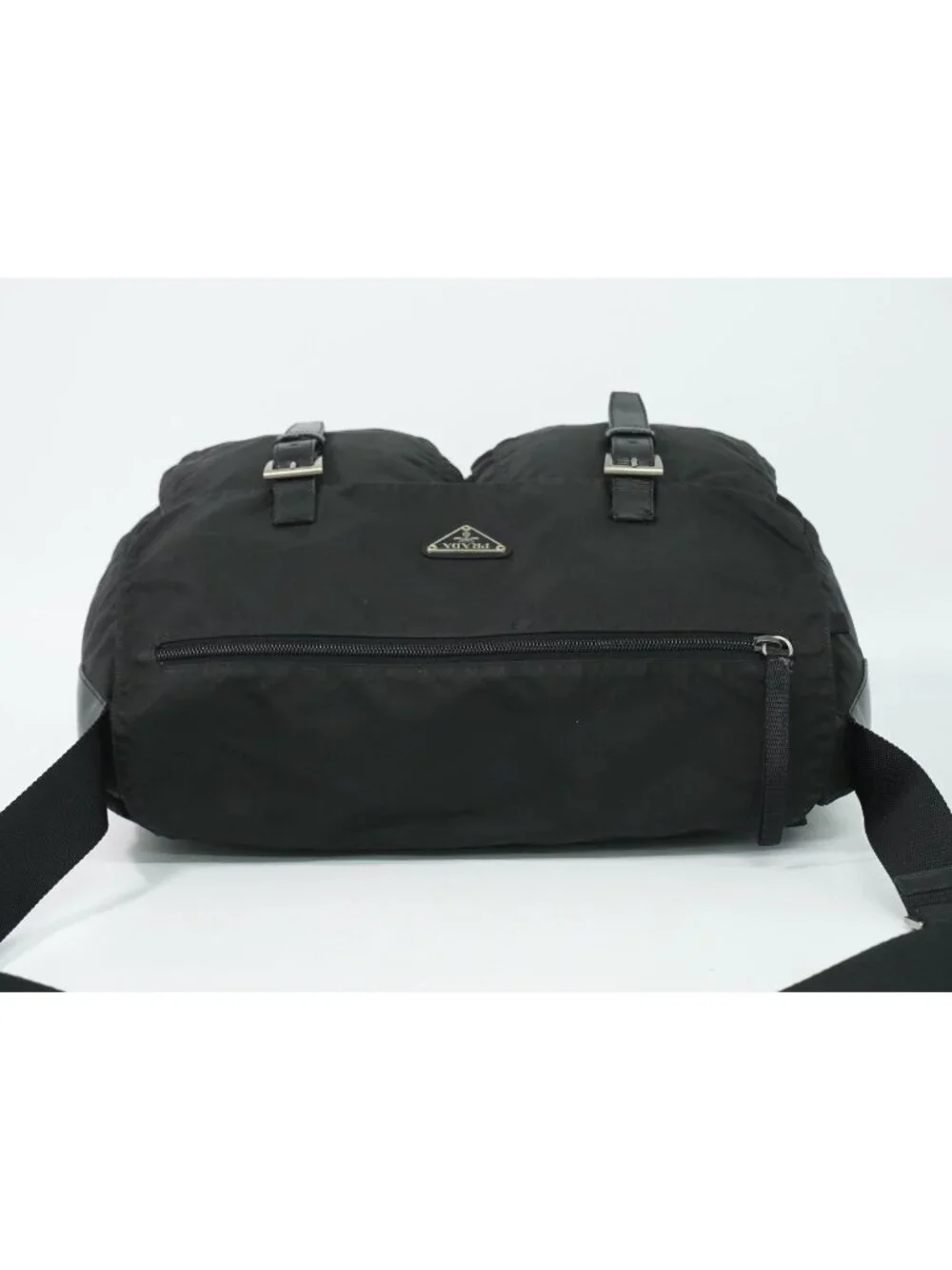 Prada Nylon Shoulder Bag Pochette Black